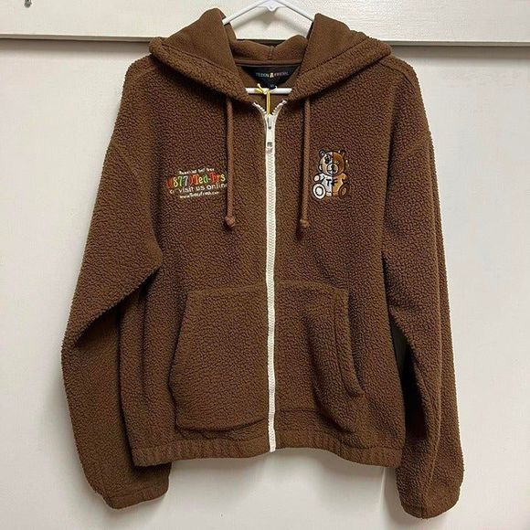 Teddy Fresh Repair Shop Fleece Zip Up Hoodie - Picture 1 of 6